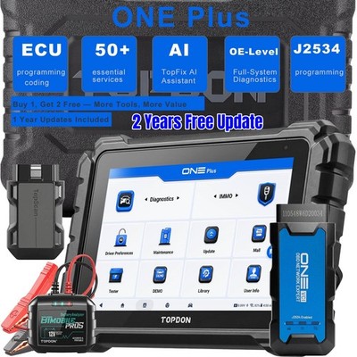 Topdon ONE Plus Bi-directional Diagnosis Scan With BTMobile Pros +Topscan Master