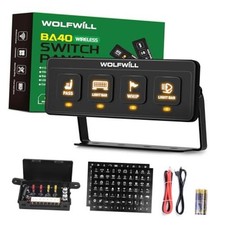 Wireless Switch Panel, 164 Ft Remote with 4 Control Modes Memory 4 Gang