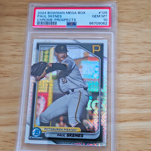 Bowman 2024 Mega Box Chrome Prospects Paul Skenes #125 PSA 10 Pirates