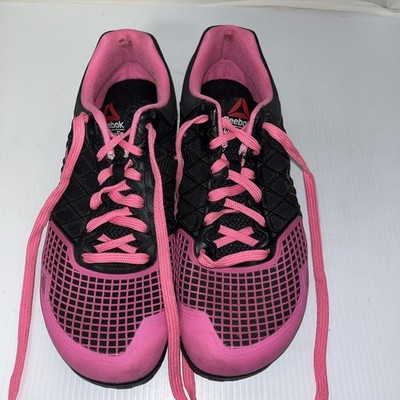 Reebok CrossFit Nano 4.0 Women Athletic Shoe Size 9.5 Training Black Pink