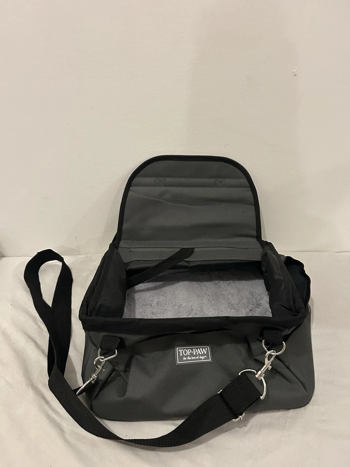 Top Paw Small Dog Vehicle Booster Seat 灰色 — 第 3/4 张图片