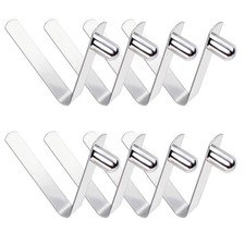 HZMM 8 Pcs Kayak Paddle Spring Snap Clips, Tent Pole Clips, Stainless Steel 6mm