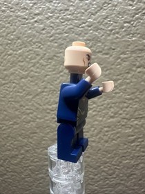 Lego Superman Minifigure Dark Blue Suit Man of Steel 76003 76009 sh0077 L35