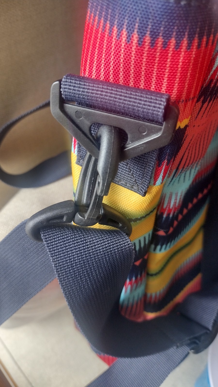 Roxy Multicolor Striped Polyester Messenger Bag L… - image 5