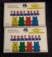 2 boxes - Vintage 1993 Media Materials Teddy Bear Counters -uncounted