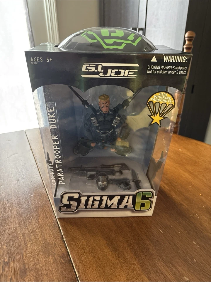 Hasbro G.I. Figura de acción Joe Sigma 6 Paracaidista Duke con paracaídas funcionando nueva Foto 4 de 4