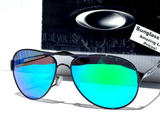 Oakley CAVEAT Shiny Black POLARIZED Galaxy Jade Mirror Sunglass 4054-22