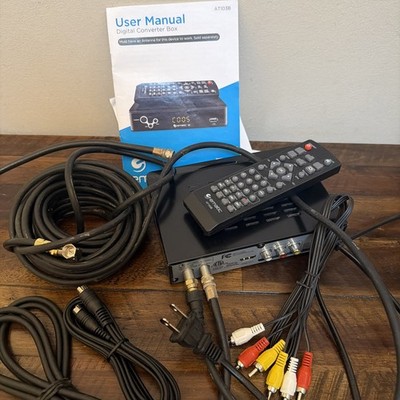 Ematic AT103B Digital Converter Box w/ Recording Playback & Parental Control