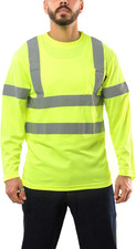 Hi Vis Safety Shirt ANSI Class 2 Reflective W...