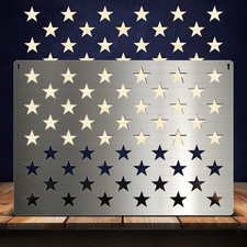 American Flag 201 Stainless Steel 50 Stars Stencil, Metal Flag Templates, for Ca