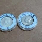 Lot of 2 Kennedy Half Dollars 1964 P (90% Silver) and 1976 D # 777
