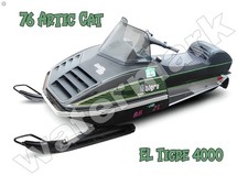 Artic Cat 1976 EL Tigre 4000 Snowmobile Metal Sign 9" x 12" or 12" x 16"