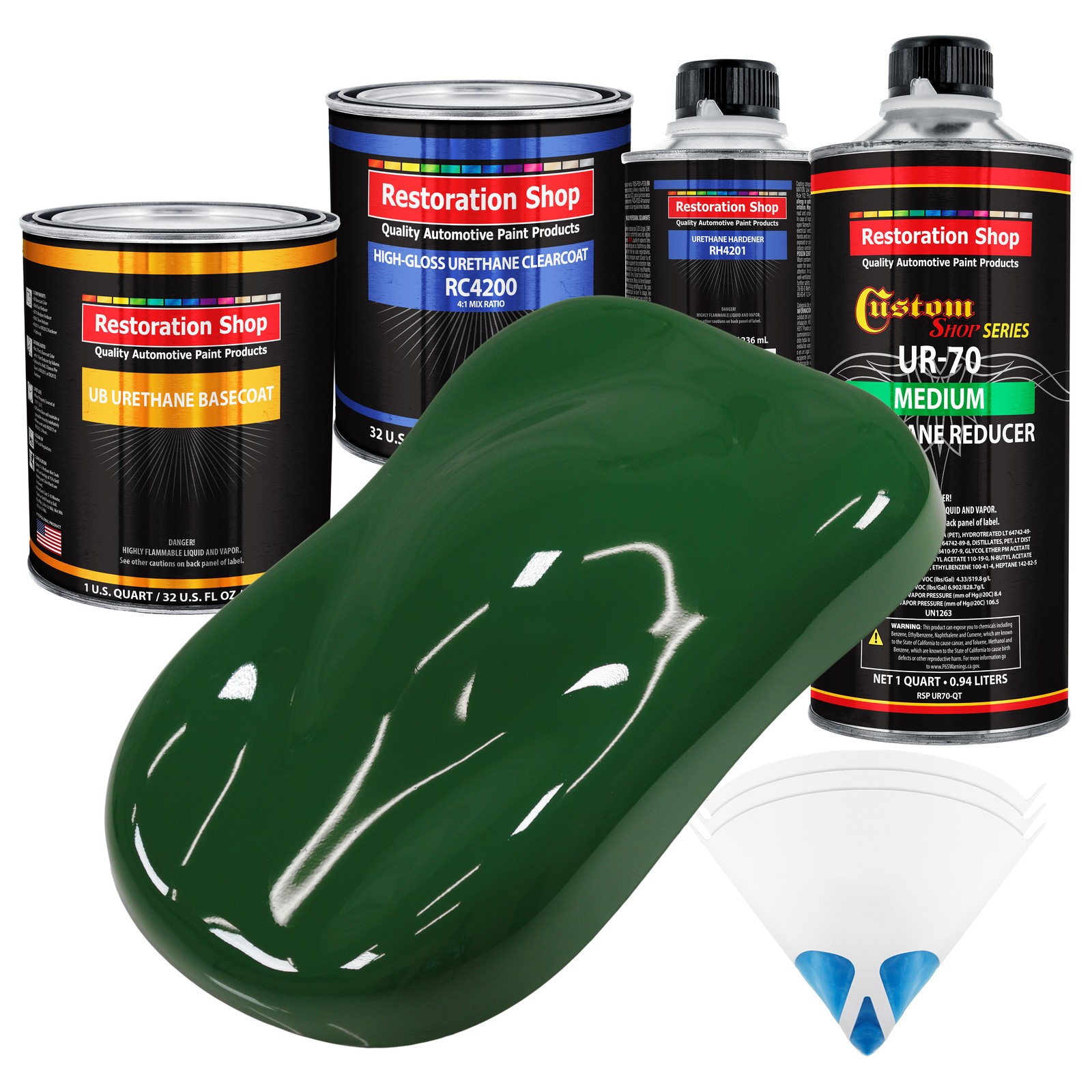 Speed Green Quart Urethane Basecoat Clearcoat Auto Paint Kit