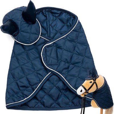 Hoofly Hobby Horse Zubehör Set ? Decke & Fliegenhaube in Blau für Hobby H