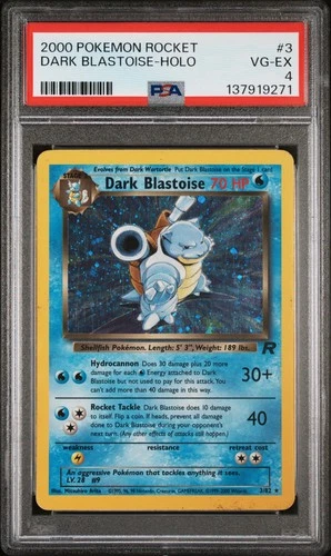2000 POKEMON ROCKET #3 DARK BLASTOISE-HOLO PSA 4