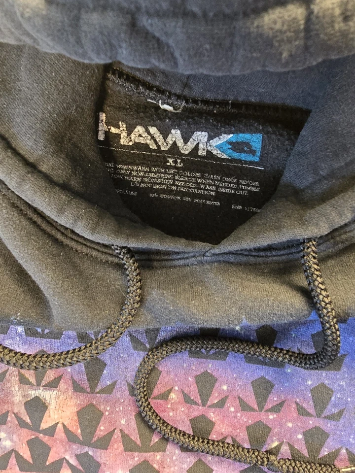 Sudadera con Capucha Tony Hawk Vintage Unisex Talla XL Negra Multi Estrellas Gráfico Y2K Foto 3 de 4