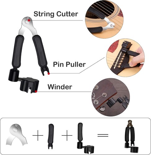 Gitarren Zubehör Set,78 Pcs Gitarrenzubehör mit Gitarren Stimmgerät ÖZEN - Bild 3 von 12