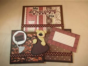 MY CHOCOLATE FIX  3D PAPER PIECING  SCRAPBOOK PAGE MAT SET