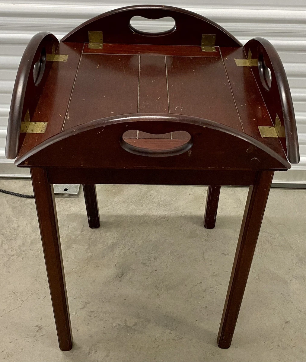 Clear Folding Tray Table with Curved Edges