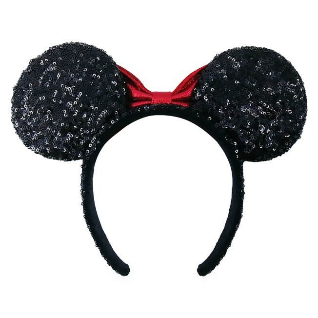 Disney Parks Black Sequins Minnie Ears with Red Shimmer  display picture 1