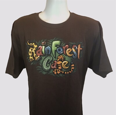 Rainforest Cafe Graphic Tee Shirt NWT Mens SZ XL Brown