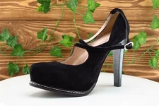 Gastone Lucioli Women Sz 36 M Black Mary Janes Leather Shoes