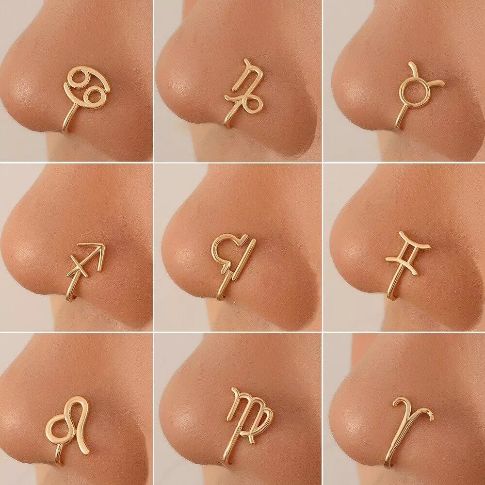 Punk Horoscope Nose Ring Zodiac Nose Ring Constellation Nose Ring Horoscope