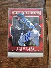2014 Panini Elite Extra Edition Gilbert Lara Autograph Milwaukee Brewers