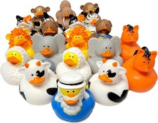 Noah's Ark Rubber Duckies Set of 21 10 Pairs of Animals and Noah Himself 