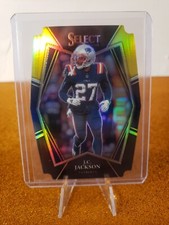 JC JACKSON 2021 PANINI SELECT PREMIER LEVEL black & Yellow DIE-CUT PATRIOTS #124
