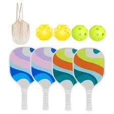 Ensemble De Raquettes De Pickleball Avec 4 Balles De Pickleball Pour Adultes,