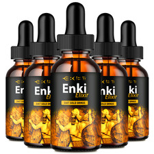 5 Pack Enki Elixir Blood Drops Enkielixir Blood Supplement Liquid Drop