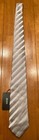 Men's HUGO BOSS Italy Silk Silver Gray / Lavender Striped Necktie Tie NWT NEW