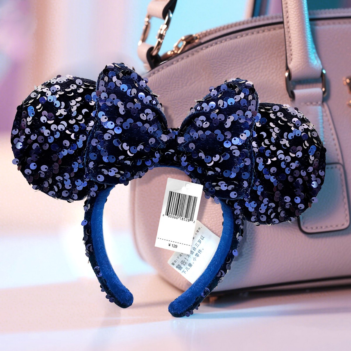 Tokyo Disney-Resort Minnie Mouse Sequin Ears Starry sky Blue  display picture 3