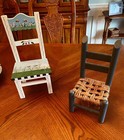 Vintage Wooden doll chairs — photo 1