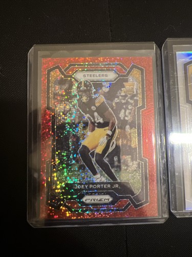 2023 NFL Prizm Joey Porter Jr Rc Lot Red Sparkle And Silver - Picture 2 of 6