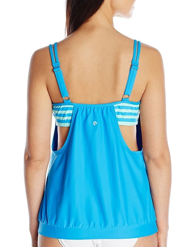 Próximo Sujetador deportivo Tankini con tirantes de playa barra azul para mujer talla 38B C Foto 2 de 4