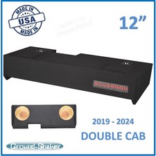 2019-2024 Chevy Silverado Double Cab Red Truck Sub Box 12" Dual Sub Enclosure