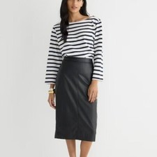 J.Crew No. 3 Pencil Skirt in Faux Leather - Size 20
