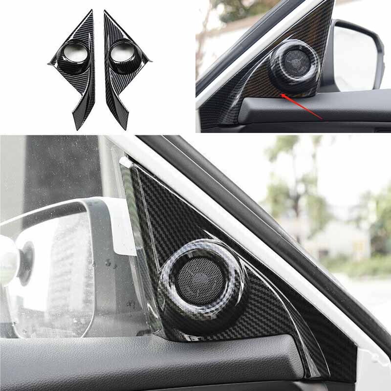 Cuadro de bocina de pilar delantero ABS fibra de carbono 2016-2021 para Honda Civic cubierta embellecedor