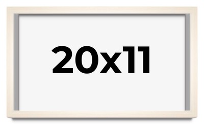 20x11 Frame White Wheat Solid Wood Picture Frame | Moulding Width 0.75 Inches |