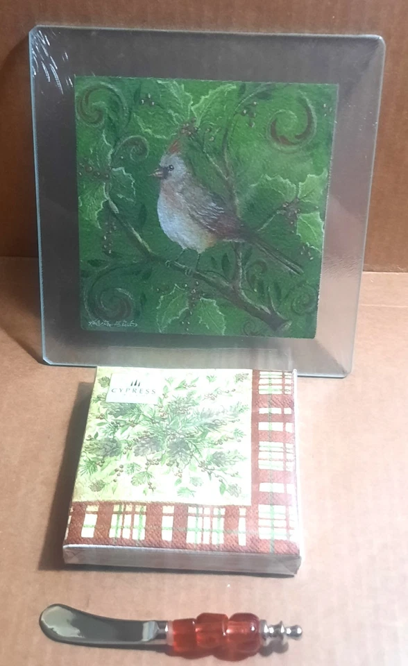 Cypress Home "Cheesy Gift" Set - Cutting Board, Napkins and Spreader - Image 2 of 4