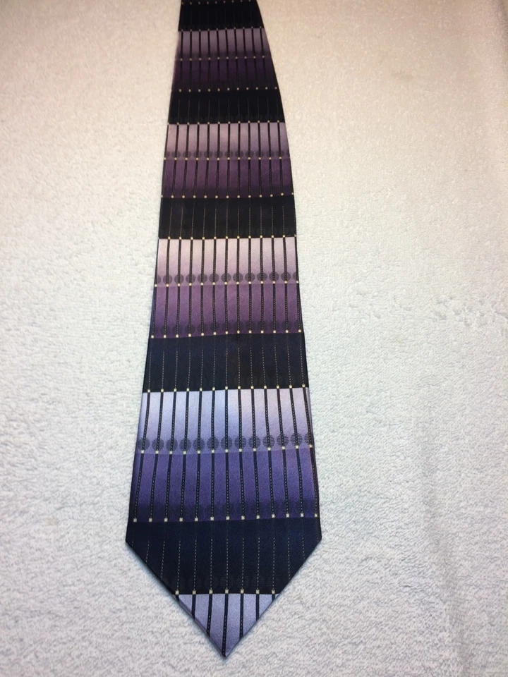 CORBATA CROFT AND BARROW HOMBRE 3,75 X 61 MORADA, NEGRA Y GRIS Foto 2 de 4