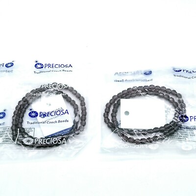 Preciosa Ornela Czech FP 6mm Faceted Amethyst 136 Beads New Set Of 2 Strands