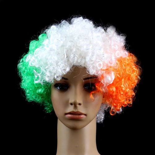 World Cup Football Team Supporters Wig Novelty Hair For Sports Soccer - Picture 25 of 44