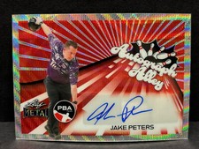 2024 Leaf Metal RED Autograph Alley JAKE PETERS Bowling PBA Tour AUTO 6/15
