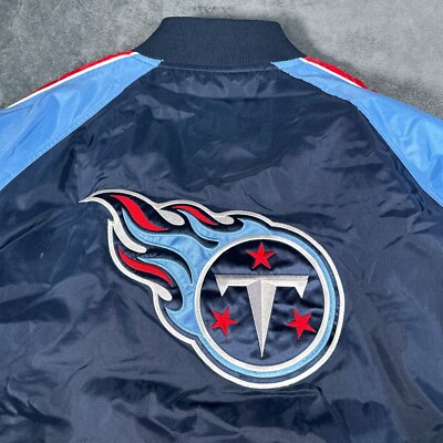 Vintage Tennessee Titans Jacket Mens Extra Large Blue Colorblock G-III G3 Bomber