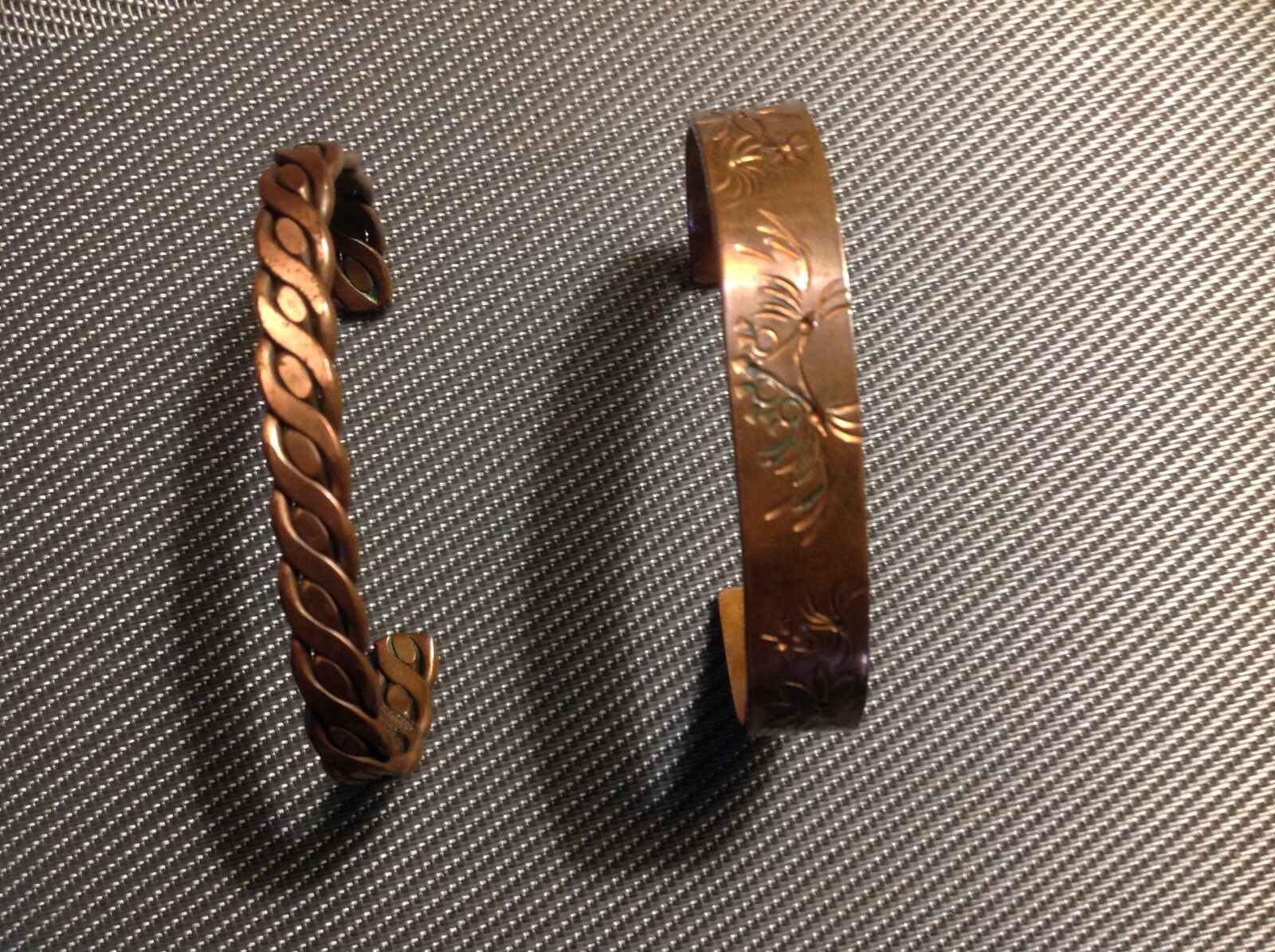 2 Bracelets vintage solid copper&Deerfield Villag… - image 2