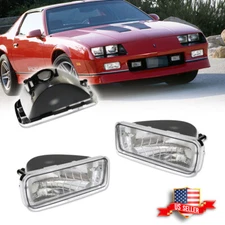 2x Clear Lens Front Bumper Turn Signal Light Assembly For 1985-1992 Chevy Camaro