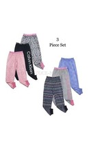 Calvin Klein 3 Pack Sleep Jogger Girls Medium 10/12 Pink Zebra Black Grey Spots